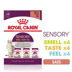 Royal Canin SENSORY Mutipack in Gravy natvoer kattenvoer zakjes 12x85g