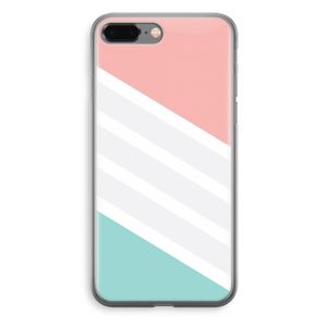 Strepen pastel: iPhone 8 Plus Transparant Hoesje