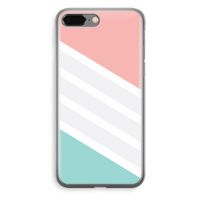 Strepen pastel: iPhone 8 Plus Transparant Hoesje - thumbnail