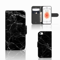 Apple iPhone 5 | 5s | SE Bookcase Marmer Zwart - Origineel Cadeau Vader - thumbnail