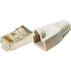 LogiLink MP0011 RJ45-connector Cat 5e, afgeschermd Stekker, recht Aantal polen: 8P8C Grijs 100 stuk(s)