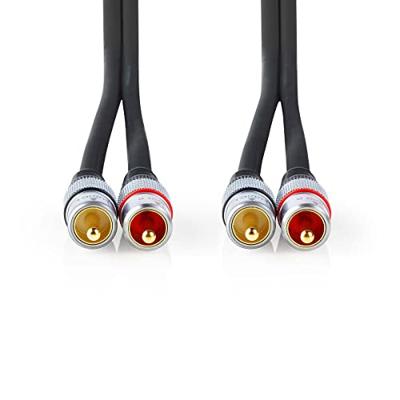 Nedis CAGC24200AT200 audio kabel 20 m 2 x RCA Antraciet