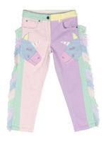 Stella McCartney Kids jean imprimé à détail colour block - Rose