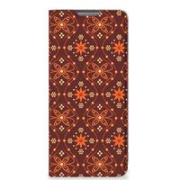 Xiaomi 12 Pro Hoesje met Magneet Batik Brown