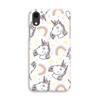 Rainbow Unicorn: iPhone XR Volledig Geprint Hoesje - thumbnail