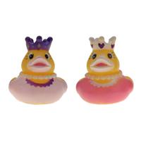 Badeendjes prinses - rubber - 2 stuks - roze en licht roze - 5 cm - bad speelgoed