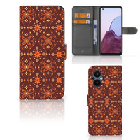 OPPO Reno 8 Lite | OnePlus Nord N20 Telefoon Hoesje Batik Brown