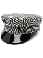 Ruslan Baginskiy casquette gavroche à motif de chevrons - Noir - thumbnail