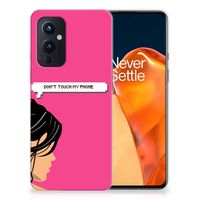 OnePlus 9 Silicone-hoesje Woman Don't Touch My Phone