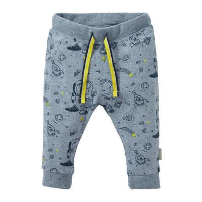 Quapi baby broek Xenno met all over print blauw/donkerblauw
