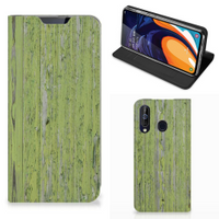 Samsung Galaxy A60 Book Wallet Case Green Wood - thumbnail