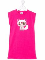 Karl Lagerfeld Kids robe à imprimé Choupette - Rose - thumbnail