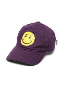 Palm Angels Kids casquette en coton à imprimé Smiley - Violet