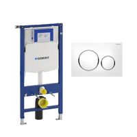 Geberit Systemfix UP320 inbouwreservoir met Geberit Sigma 20 duwplaat wit - thumbnail