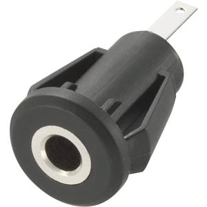 TRU COMPONENTS 718672 Jackplug 3.5 mm Bus, inbouw verticaal Aantal polen: 2 Mono Zwart 1 stuk(s)