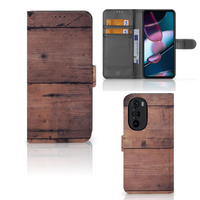 Motorola Edge 30 Pro Book Style Case Old Wood - thumbnail