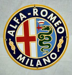 Alfa Romeo Milano Emaille Bord