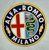 Alfa Romeo Milano Emaille Bord - thumbnail