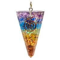 Orgonite Hanger Koperen Spiraal Puntvorm Chakra - thumbnail