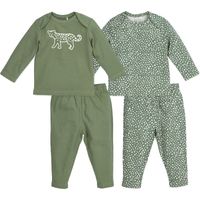 Meyco pyjama 2-pack Cheetah Forest Green Maat - thumbnail