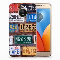 Motorola Moto E4 Plus Siliconen Hoesje met foto Kentekenplaten