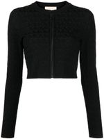 Michael Michael Kors cardigan zippé à logo en jacquard - Noir