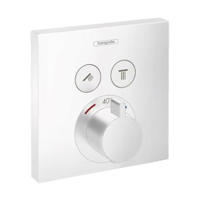 Hansgrohe ShowerSelect afbouwdeel thermostaat voor 2 functies wit mat