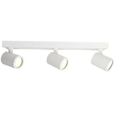 Led Plafondspot - Facto Colri - Gu10 Fitting - 3-lichts - Rond - Mat Wit - Kantelbaar - Aluminium