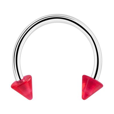 Circular barbell met cones Chirurgisch staal 316L / Acryl Circular Barbells Circular barbell met cones Chirurgisch staal 316L / Acryl Circular Barbells