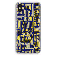 Majorelle Blue Print: iPhone XS Max Transparant Hoesje