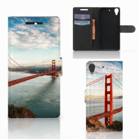 HTC Desire 628 Flip Cover Golden Gate Bridge