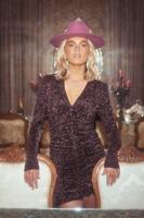 Colourful Rebel Kate Glitter Jurk Multicolor Dames - Polyester