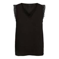 VERO MODA top VMPOEL van gerecycled polyester zwart