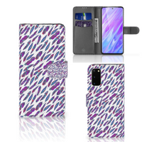 Samsung Galaxy S20 Telefoon Hoesje Feathers Color - thumbnail