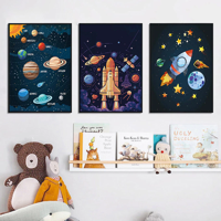 Posters - Planeten en Raketten / Set van 3 - thumbnail