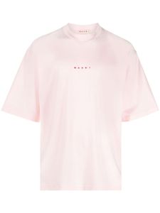 Marni t-shirt en coton à logo imprimé - Rose