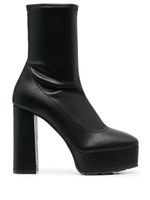 Giuseppe Zanotti bottes à bout carré 115 mm - Noir