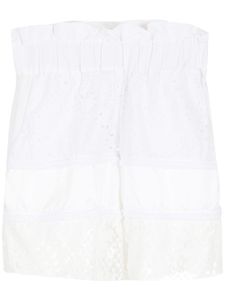 Amir Slama short à broderie anglaise - Blanc