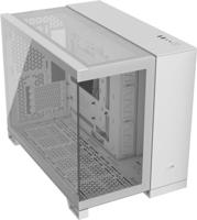CORSAIR 2500X Kleine-Toren mATX PC-Behuizing met Twee Kamers - Panoramisch Gehard Glas - Omgekeerd Aansluiting Moederbord Compatibel - Geen Fans Inbegrepen - Wit