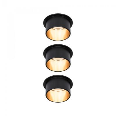 Paulmann 93379 Gil LED-inbouwlamp LED LED vast ingebouwd 18 W Zwart (mat), Goud