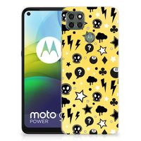 Silicone Back Case Motorola Moto G9 Power Punk Geel - thumbnail