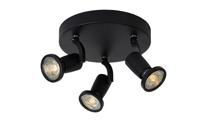 Lucide JASTER-LED - Plafondspot - Ø 20 cm - LED - GU10-3x5W 2700K - Zwart