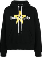 Palm Angels hoodie à logo Star Sprayed imprimé - Noir