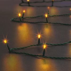 Kerstverlichting - warm wit - 5 meter - 50 led lampjes - zwart snoer - solar