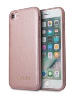 Guess Iridescent - backcover hoes - iPhone 6(s) / 7 / 8 - roze/goud + Lunso beschermfolie