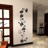 Botanische decoratieve vinyl muurstickers woondecoratie 30x105cm muurstickers voor slaapkamer woonkamer verwijderbare stickers muur decor Lightinthebox