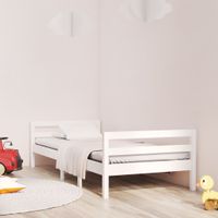 Bedframe massief grenenhout wit 80x200 cm