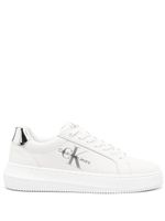 Calvin Klein baskets en cuir - Blanc