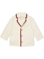 Gucci Kids blazer à liserés contrastants - Blanc - thumbnail