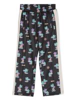 Palm Angels Kids pantalon de jogging Neon Palms - Noir - thumbnail